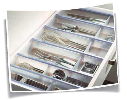 CUISIO CUTLERY INSERT FOR 600 MM DRAWER WIDTH, WHITE- TRANSLUCENT (for Tandembox NL500mm Only)
