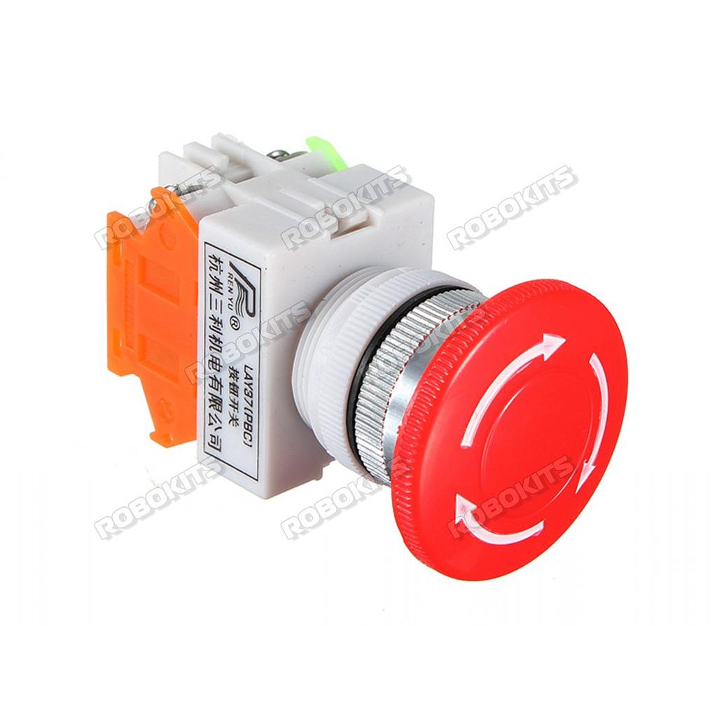 Push button switch 22.5 Dia RED