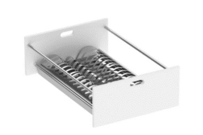 Drawer Mounted Plate Rack, White 300mm x 473mm x 150mm
